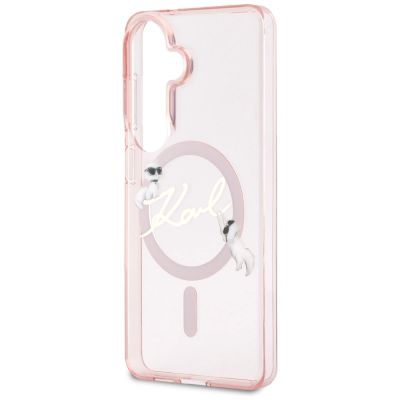 6. Karl Lagerfeld IML KC Script MagSafe Case for Samsung Galaxy S26 - Pink