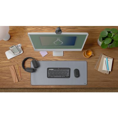 16. Logitech 920-012239 Keyboard Mouse Included Universal RF Wireless + Bluetooth QWERTY American International Graphite