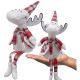 6. DECORATIVE CHRISTMAS REINDEER RED CHECKERED 35+20CM