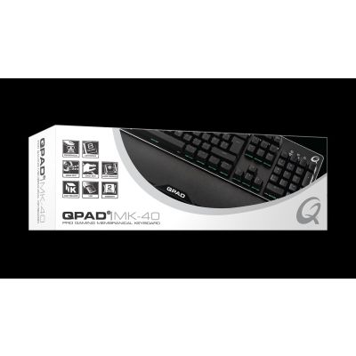 QPAD MK-40 Gaming Keyboard USB QWERTZ German Black