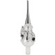 SILVER GLASS SNOWMAN CHRISTMAS TREE TOP
