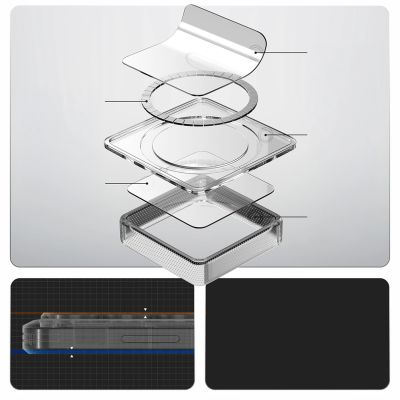 17. Spigen Ultra Hybrid Mag MagSafe Case for Samsung Galaxy S26 Ultra Zero One - Clear and White