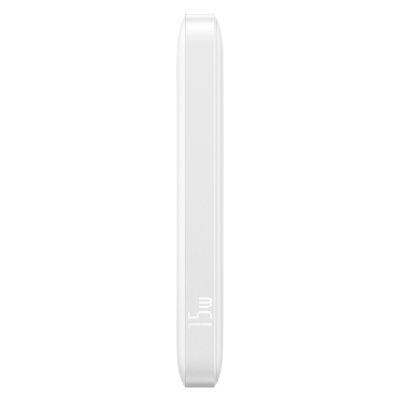 7. Baseus EnerFill FP11 10000mAh 15W Power Bank with White USB-C Cable 20V/3A 30cm - White