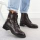 12. Brown leather women’s worker boots Filippo DBT7369