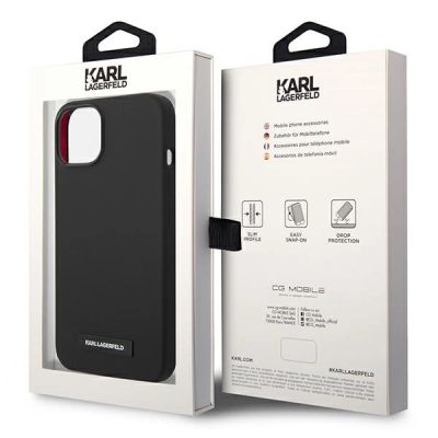 8. Karl Lagerfeld KLHMP14MSLMP1K iPhone 14 Plus 6.7 "hardcase black / black Silicone Plaque Magsafe