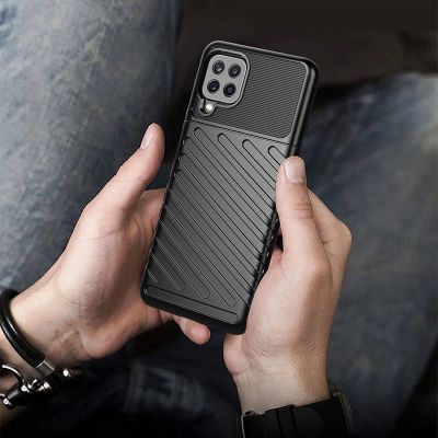 7. Thunder Case Flexible Tough Rugged Cover TPU Case for Samsung Galaxy A22 4G black