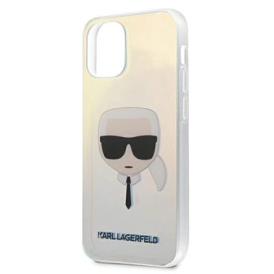 4. Karl Lagerfeld Iridescent Karl's Head Case for iPhone 12 mini - Multicolor