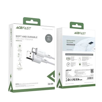5. Acefast USB cable - USB Type C 1.2m, 3A white (C2-04 white)