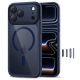 2. Tech-Protect Magpeak Magsafe CC Case for iPhone 17 Pro - Clear Navy Blue