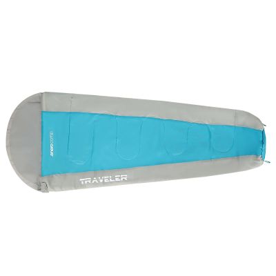 13. TRAVELER SLEEPING BAG 210X80/50CM BLUE GREY ENERO CAMP