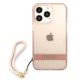 3. Guess Translucent Stap Case for iPhone 13 Pro Max - Pink