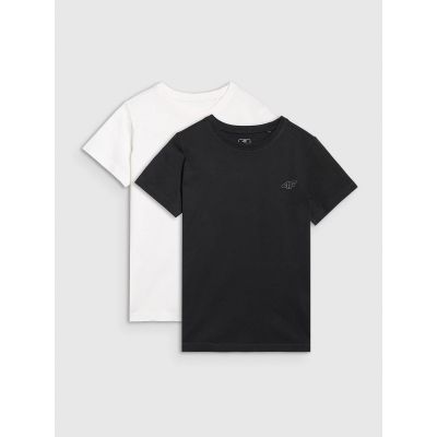Regular plain T-shirt (SET OF 2) for children 4F 4FJRAW25TTSHU3157-93S