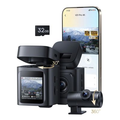 2. Baseus PrimeTrip VD1 Pro Car DVR 4K+1080p with Battery - Black