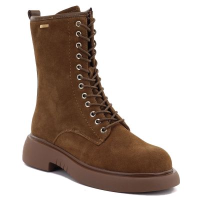 5. Women's leather ankle boots, suede, camel, Big Star UU274611