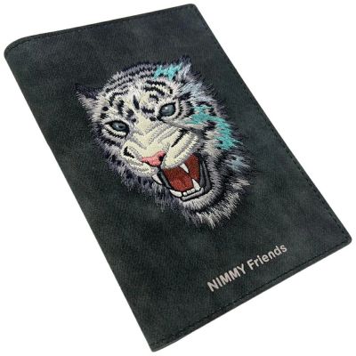 5. Nimmy Raptor Tiger Passport/Wallet Case - Dark Gray