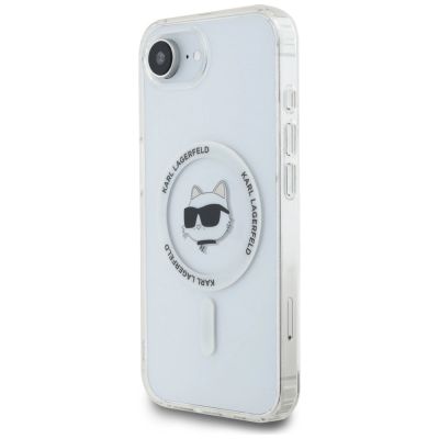 2. Karl Lagerfeld IML Metal Choupette Head MagSafe iPhone 16e Case - White