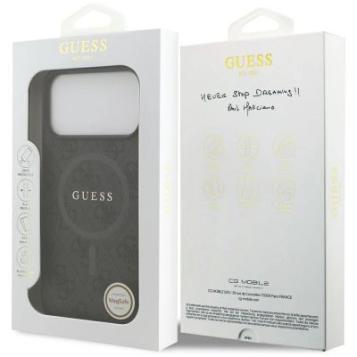 8. Guess 4G Ring Classic Logo MagSafe case for iPhone 17 Pro Max - black