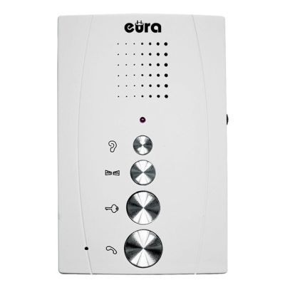 2. Door Intercom EURA ADP-51A3 “DIFESA” – single-family, 2 indoor handsets, intercom (white)