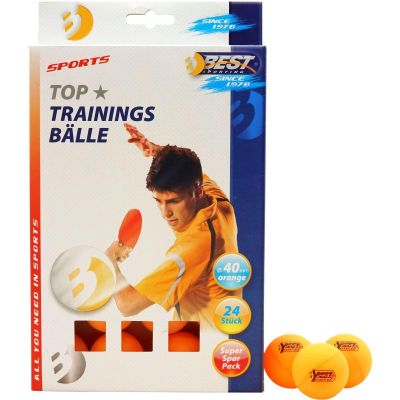 BEST SPORTING TRAINING TABLE TENNIS BALLS 24 PCS ORANGE