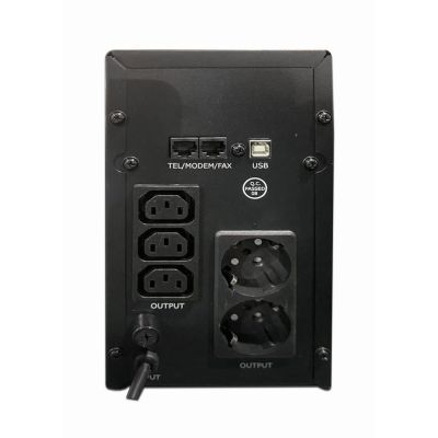 6. ENERGENIE UPS AVR 2000VA LCD, 3x C13, 2x SCHUKO, USB, RJ45