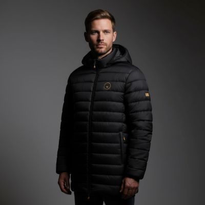 7. Geographical Norway men's jacket AMIGOMAP LONG HOOD DB BLACK MEN 233 BLACK (WZ5085H/GN-NOIR)