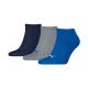 Puma Sneaker Plain Socks 3 Pack Navy, Gray, Blue 938624 12