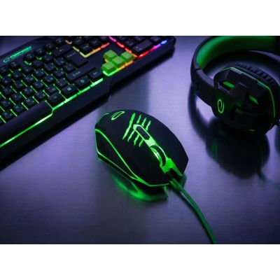 14. Esperanza MX209 Claw EGM209G computer mouse (optical; 2400 DPI; black)