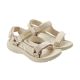 Lee Cooper women's shoes velcro sandals for summer on the beach, light beige cream