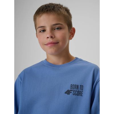 Boy's loose T-shirt with print 4F 4FJRSS26TTSHM4277-32S