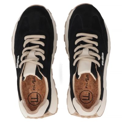 6. Leather platform sneakers black Filippo DP7498