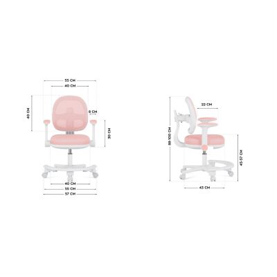 10. Junior 3.6 Pink Swivel Chair