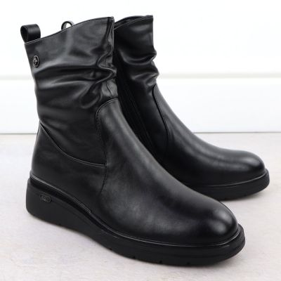 3. Women's black wedge ankle boots Vinceza 26-58557