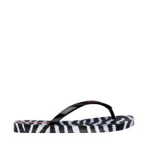 Ipanema Women's Animal Print Flip Flops Black and Gray 83846-BP655