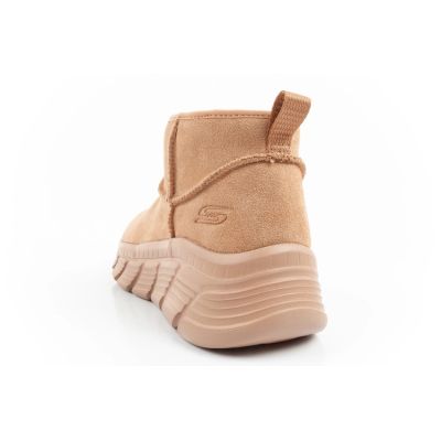 5. Skechers women's winter boots, insulated leather ankle boots, brown