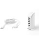 4. Dudao 5x USB charger with built-in EU power cable white (A5EU)