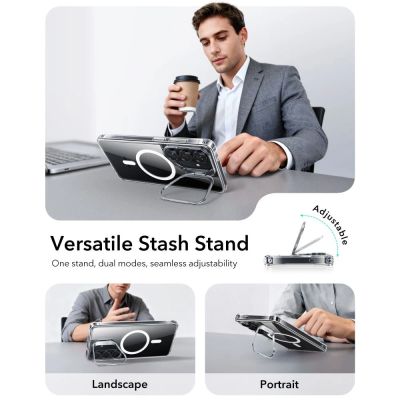 3. ESR Classic Hybrid Kickstand MagSafe Case for Samsung Galaxy S26 - Transparent