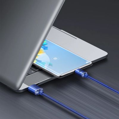 10. Baseus Crystal Shine Series cable USB cable for fast charging and data transfer USB Type A - USB Type C 100W 1.2m blue (CAJY000403)