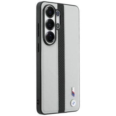 4. BMW Perforated Stripe Logo MagSafe Case for Samsung Galaxy S26 Ultra - Gray