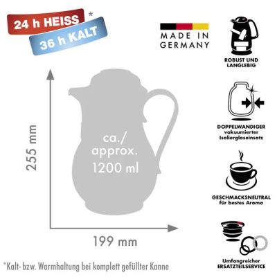 3. ROTPUNKT THERMOS JUG, 1.2 L, IVORY (ECRU) 830/I