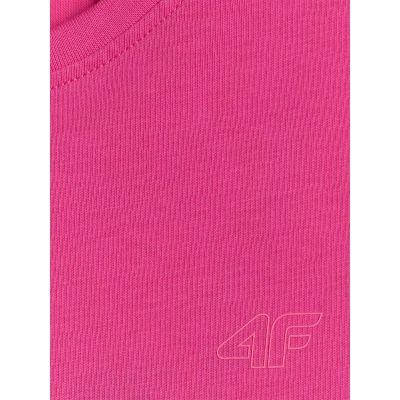 8. Regular plain girls' T-shirt 4F 4FJRSS26TTSHF3554-12S