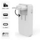11. Hama GaN Charger 65W 2x USB-C 1x USB-A Foldable - White