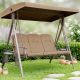 17. GARDEN AND BALCONY PATIO SWING 3 SEATS BROWN