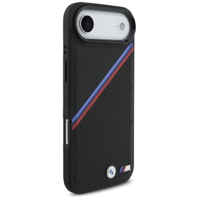 4. BMW M Tricolor Metal Logo MagSafe Case for iPhone 17 Air - Black
