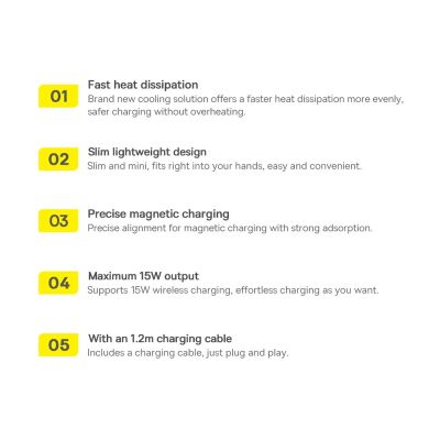 26. Baseus Simple Mini3 magnetic charger MagSafe Qi 15W blue