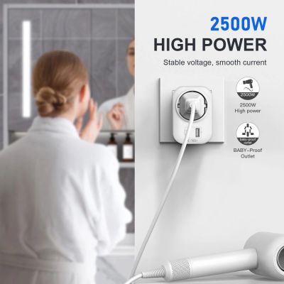 4. Tech-Protect TA100 US Adapter - White