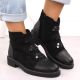 21. Women’s Black Suede-Look Ankle Boots with Warm Lining M.Daszyński SA252-4
