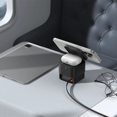 12. Baseus MagPro 3in1 25W MagSafe Compatible Inductive Charger for Phone and Smartwatch - Black