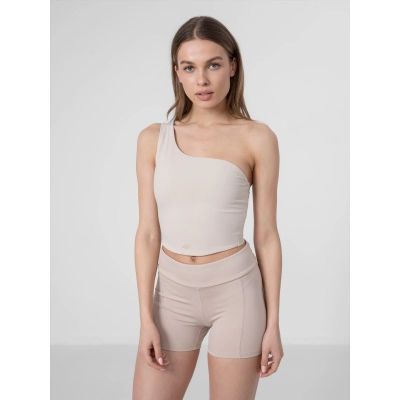 Women's One-Shoulder Yoga Crop Top 4F H4Z22-TSD033