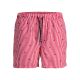 Jack&Jones men's JWHARUBA SWIM PRINTS SHORTS 12206537 TRUE RED STRIPES
