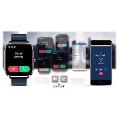 12. Giewont Pink and Navy Blue Smartwatch GW230-5